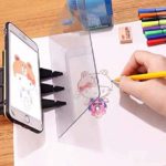 DIY Drawing Tracing Pad Optical Projector Painting Copy Board Mirror Reflection Projection Tracing Plate Board Animation Tracer Art Stencil Tool with Phone or Pad for Kids,Students,Sketching, Drawing