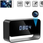 Spy Camera Wireless Hidden Cameras Clock True 1080P Covert WiFi Nanny Cam Secret Home Security Cams Strong Night Vision Video Recorder Remote View via iPhone Android APP