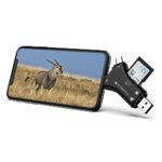 Campark Trail Camera Viewer Compatible with iPhone iPad Mac or Android, SD and Micro SD Memory Card Reader to View Wildlife Game Camera Hunting Photos or Videos on Smartphone
