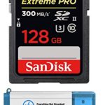 SanDisk 128GB SDXC SD Extreme Pro Memory Card UHS-II Works with Fujifilm X-T3, X-T2, X-T1 Mirrorless Camera 300MB/s 4K V30 (SDSDXPK-128G-ANCIN) Plus 1 Everything But Stromboli 3.0 SD/Micro Card Reader