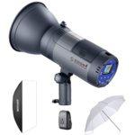Neewer Vision 4 Outdoor Studio Flash Strobe Kit – Li-ion Battery Powered, 700 Full Power Flashes with 2.4G System (Trigger included), Bowens Mount, 3.96 Pounds with White Umbrella and 60x90cm Softbox