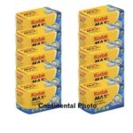 10 Rolls Kodak GC 135-24 Max 400 Color Print 35mm Film ISO 400 (Pack of 10)