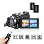 Video Camera Camcorder Digital Camera YouTube Vloggaing Camera Video Recorder Full HD 1080P 30FPS 24MP 3.0 Inch 270 Degree Rotation Screen16X Digital Zoom Camcorder with Remote Control (2 Batteries)