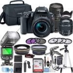 Canon EOS Rebel SL2 DSLR Camera Bundle with Canon EF-S 18-55mm STM Lens & Tamron 70-300mm Zoom Lens + 32GB Sandisk Memory + Canon Case + TTL Flash + Accessory Bundle