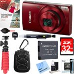 Canon PowerShot ELPH 190 is Digital Camera with 10x Optical Zoom (Red) + 32GB Deluxe Accessory Bundle