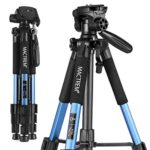 MACTREM Mactrem.03 PT55 Travel Camera Tripod Lightweight Aluminum for DSLR SLR Canon Nikon Sony Olympus DV with Carry Bag -11 Lbs(5Kg) Load (Blue)