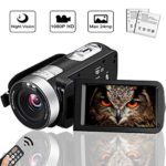 Camcorder Digital Camera Full HD 1080p 18X Digital Zoom Night Vision Pause Function with 3.0″ LCD and 270 Degree Rotation Screen with Remote Controller