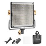 SocialLite Dimmable Bi-Color LED Video Light 480 LEDs 3200K-5600K CRI 96+ with Soft Filter U-Bracket and Carry Bag, Metal Shell for Photography LED Lighting Studio Video Shooting