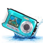 Underwater Digital Camera 2.7K 48MP Waterproof Camera for Snorkeling Water Photography Camera Selfie Digital Cam with Recorder 10 Ft Underwater Dive Reef Cam Dual Screen System