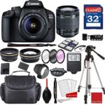 Canon EOS 4000D / Rebel T100 DSLR Camera with 18-55mm f/3.5-5.6 III + Professional Accessory Bundle