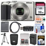 Nikon Coolpix A900 4K Wi-Fi Digital Camera (Silver) with 32GB Card + Case + Battery + Charger & Tripod + Kit