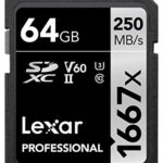 Lexar Professional 1667X 64GB SDXC Uhs-II/U3 Card (LSD64GCBNA1667)