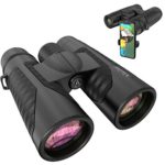 12×42 Binoculars for Adults with New Smartphone Photograph Adapter – 18mm Large View Eyepiece – 16.5mm Super Bright BAK4 Prism FMC Lens – Binoculars for Birds Watching Hunting – Waterproof (1.25 lbs)