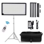 FOSITAN FL-1×2 2nd Gen Portable Rollable 30x60cm Flexible LED Light Panel Mat on Fabric Daylight 5000K 48W 8000LM 384 SMD LED 90 CRI+ for Traveling filmmakers Videographers Photography Shooting