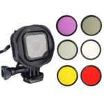 Camera Lens Filter 6 in 1 58mm ND2 Lens Filter + UV Lens Filter + Red Filter + FLD Filter + Yellow Filter + CPL Filter + Filter Adapter Ring Kitt for GoPro HERO5 Session /HERO4 Session Lens Accessorie