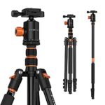 PHOPIK 77 Inches Tripod, Lightweight Aluminum Camera Tripod for DSLR, Photography Tripod with 360 Degree Ball Head 1/4″ Aluminum Quick Release Plate Professional Tripod Load up to 17.6 Pounds