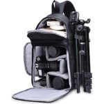CADEN DSLR Camera Sling Bag Backpack Waterproof, Camera Case Sling Backpack with Tripod Holder, Side Access and Modular Inserts for Mirrorless Cameras Canon Nikon Sony Pentax