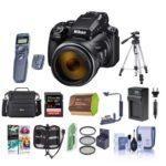 Nikon COOLPIX P1000 Digital Point and Shoot Camera – Bundle with Camera Case, 64GB SDHC U3 Card, 77mm Filter Kit, Spare Battery, Tripod, Remote Shutter Trigger, Cleaning Kit, PC Software Pack and More