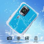 Kids Waterproof Camera 21MP HD 1080P Video Recorder Camcorder Waterproof Digital Camera for Children 2.0″ LCD Display 8X Digital Zoom Floating Wrist Strap 32GB SD Card Underwater Camera for Snorkeling