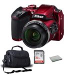 Nikon COOLPIX B500 Digital Point & Shoot Camera (Red) 26508 Bundle with 32GB Sandisk Memory Card + More