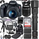 Canon EOS Rebel T7 DSLR Camera with EF-S 18-55mm is II & 500mm Preset Lens with 2X Teleconverter (1000mm) & Premium Accessory Bundle