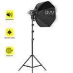 GVM 80W CRI97+ 5600K LED Video Light, Outdoor Studio Light Kit with Tripod Stand, Bowens Mount, 22 inches Softbox for YouTube, Video Recording, Wedding, Outdoor Shooting