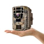 Campark Small Trail Game Camera-12MP 1080P HD Wildlife Waterproof Scouting Hunting Camera with 120° Wide Angle Lens and Night Vision 2″ LCD IR LEDs