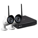 Swann SWNVK-485KH2-US Wireless Monitoring System, 2 x 1080p Day/Night Camera, Smartphone Connectivity, 4-Channel, Black/White