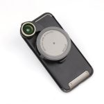 Ztylus 4-in-1 Gunmetal Revolver Lens Smartphone Camera Kit for iPhone 7/8: Super Wide Angle, Macro, Fisheye, CPL, Protective Case, Phone Camera, Photo Video