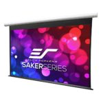 Elite Screens Saker series, SK120NXW-E12, 120-inch 16:10 with 12″ Drop, Electric Motorized Drop Down Projection Projector Screen, white case