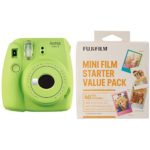 Fujifilm Instax Mini 9 Instant Camera Lime Green w/ Fujifilm Starter Film Pack