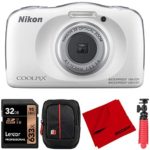 Nikon 26530 COOLPIX W150 13.2MP Waterproof Point and Shoot Digital Camera Bundle with Deco Gear Camera Case, 32GB Memory Card, 12-Inch Rubberized Tripod and Microfiber Cleaning Cloth
