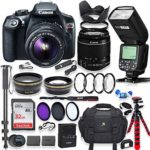 Canon EOS Rebel T6 DSLR Camera with 18-55mm is Lens Bundle + Speedlight TTL Flash + 32GB Memory + Filters + Monopod + Spider Tripod + Professional Bundle