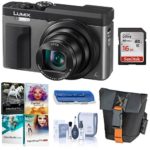 Panasonic Lumix DC-ZS70 Digital Point & Shoot Camera, Silver – Bundle with Camera Case, 16GB Memory Card, Lens Cleaning Kit, Card Reader, Corel PC Software Package