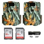 (2) Browning Strike Force HD PRO X (2019) Trail Game Cameras Bundle Includes 32GB Memory Cards and J-TECH Card Reader (20MP) | BTC5HDPX