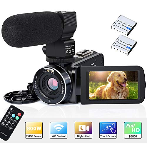 Video Camera Camcorder WiFi IR Night Vision FHD 1080P 30FPS 26MP