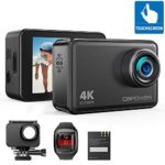 DBPOWER EX7000 Sports Action Camera 4K, 14MP Touchscreen Waterproof Camera 170 Degree Wide Angle 2.4G Remote Control and Accessories Kit