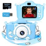 Langwolf Kids Digital Camera for Girls and Boys, Kids Selfie Photo Video Camera Camcorder with 32 or 16GB SD Card, Gifts for Girls and Boys Age 3 4 5 6 7 8 9 Years Old