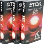 TDK Blank VHS Video Tapes Premium Quality HS T-120 (Pack of 3)