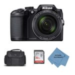 Nikon COOLPIX B500 Digital Point & Shoot Camera (Black) Bundle with 32GB Sandisk Memory Card + EXTREME ELECTRONICS Cloth +More