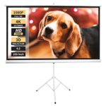 Neewer 100-inch 4:3 Projector Screen with Stand, Indoor Outdoor Projection Screen 4K HD with Premium Wrinkle-Free Design: 1.1 Gain, 160° Viewing Angle, Foldable Portable (No Carrying Bag)