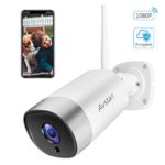 Outdoor Security Camera – 1080P WiFi Bullet Surveillance Cameras, IP66 Waterproof Home Camera with Encrypted Cloud, MicroSD Recording, FHD Night Vision, Two-Way Audio, Alexa Compatible