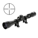 Pinty Rifle Scope 3-9×40 Duplex Crosshair R4 Reticle with 20mm Free Mounts