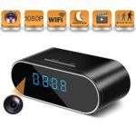 HOSUKU Hidden Spy Camera Wireless WiFi Hidden Camera 1080P Clock Hidden Cameras for Home Security Monitor Video Recorder Nanny Cam 140 Angle Night Vision Motion Detection No Audio