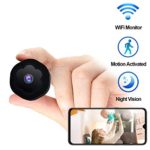 Mini Spy Camera WiFi Hidden Camera Wireless HD 1080P Monitor for Home Security Nanny Cam with Night Vision Motion Detection Recording, Battery Powered Remote View for iOS/Android Phones