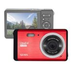 Mini Camera for Kids, Vmotal 12MP 2.8 inch TFT LCD Screen Rechargeable Digital Camera, Beginner Camera Point Shoot Camera, Lightweight Children Camera (Red)