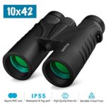 Binoteck 10×42 Binoculars for Adults – Professional HD Roof BAK4 Prism Lens Binoculars for Bird Watching, Hunting, Travel, Sports, Opera, Concert, with Carrying Bag (1.0 lbs)