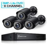 HeimVision HM245 8CH 1080P Security Camera System, 5MP-Lite HD-TVI DVR 4Pcs 1920TVL Outdoor/Indoor Weatherproof CCTV Surveillance Camera with Night Vision, Motion Alert, Face Detection, Remote Access