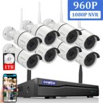 ?2020 Newest?OHWOAI Security Camera System Wireless, 8CH 1080P NVR,8Pcs 960P HD Outdoor/ Indoor IP Cameras,Home CCTV Surveillance System(1TB Hard Drive)Waterproof,Remote Access,Plug&Play,Night Vision.