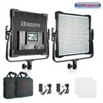 Bi-Color LED Video Lighting Kit Photography Panel 3000K-8000K 45W 19000 Lux TLCI 96 Dimmable for Studio YouTube Video Shooting Film Photo Twitch Live Stream Vlog Green Screen Lighting High Brightness